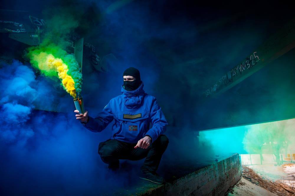 Fan banned from football for cup semi final smoke bomb