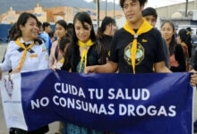 Evangélicos marchan contra las drogas y el alcohol en Chiapas