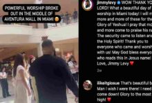 Creyentes inician poderosa adoración en centro comercial de Miami