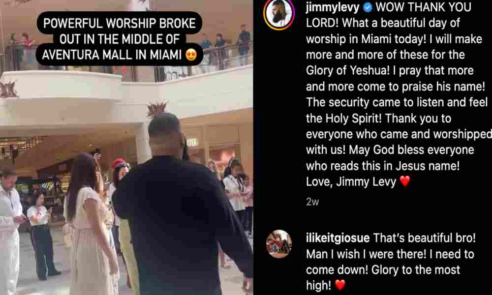 Creyentes inician poderosa adoración en centro comercial de Miami