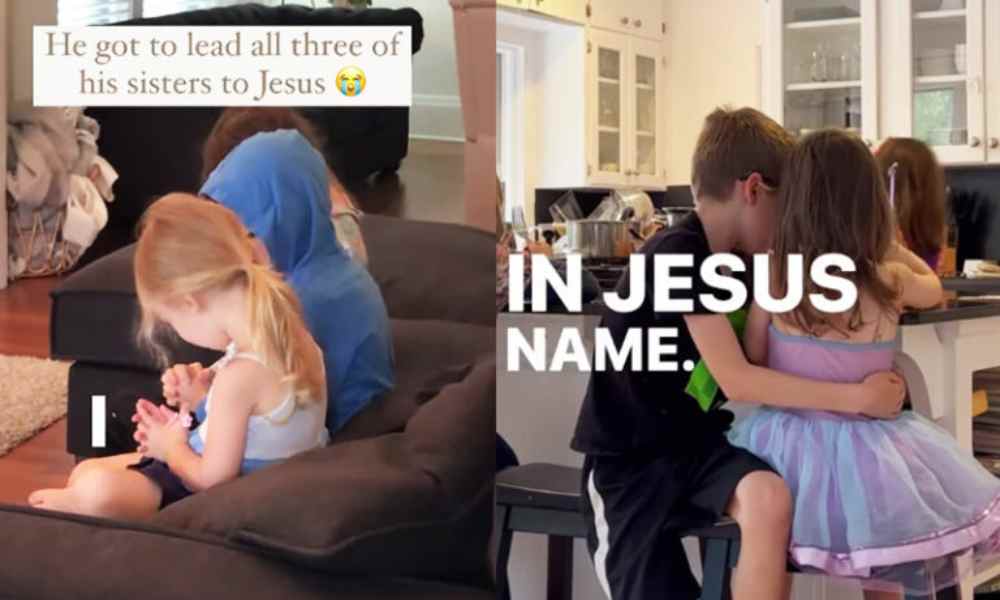 Viral: Niño lleva a sus hermanas menores a aceptar a Cristo