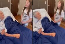 Niña le canta una alabanza a su tía abuela antes de morir