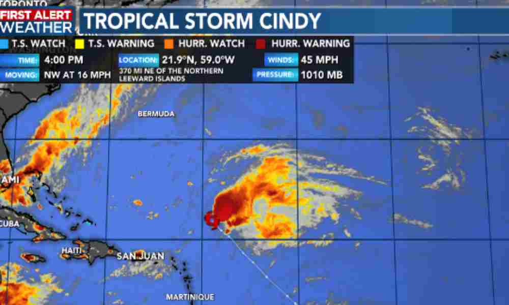 Tormenta tropical Cindy se debilita y 2 ondas tropicales se aproximan