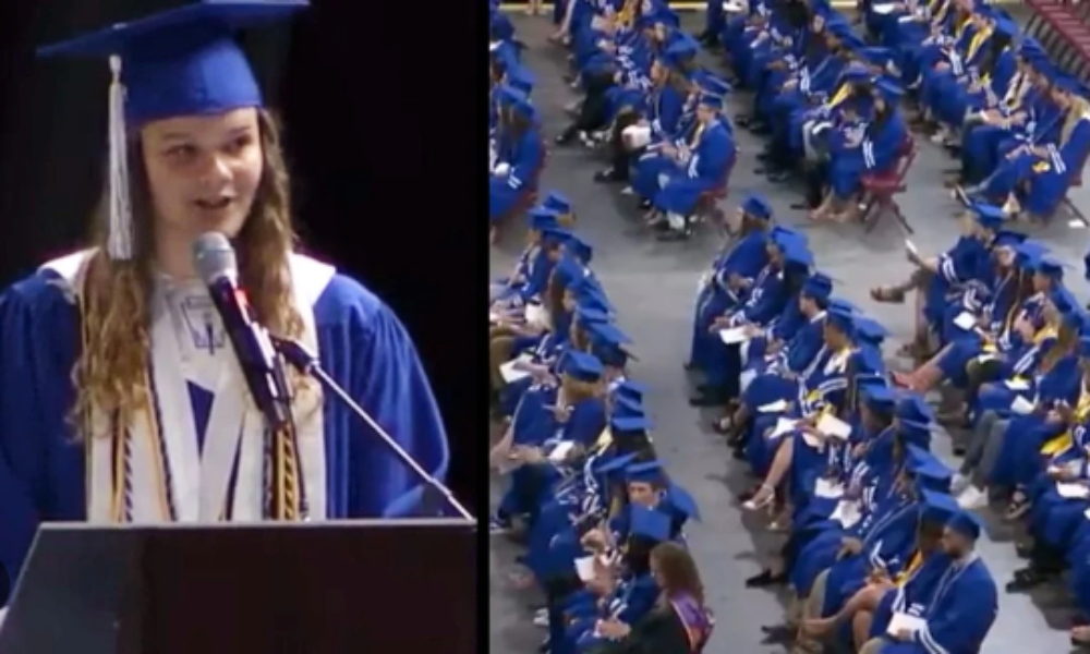 Valiente joven pronuncia discurso memorable durante su graduación