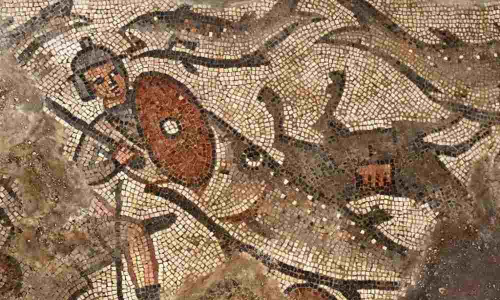 Mosaico de Sansón de 1.600 años da vida a la era romana