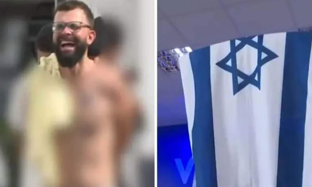 Hombre ataca una iglesia y profana la bandera de Israel