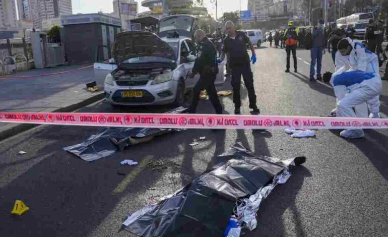 Tres muertos y seis heridos en ataque terrorista en Jerusalén