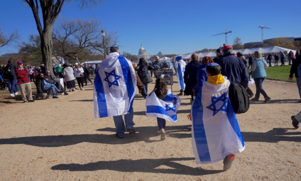 Casi 300 mil personas se manifiestan en apoyo a Israel en Washington D.C