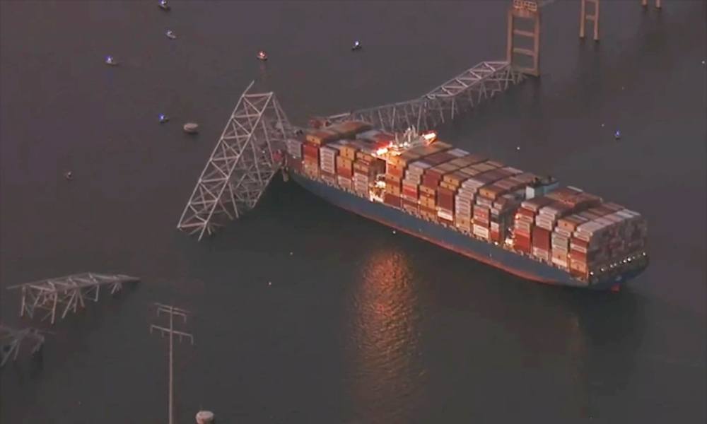 Última Hora: puente de Baltimore se derrumba tras colisión