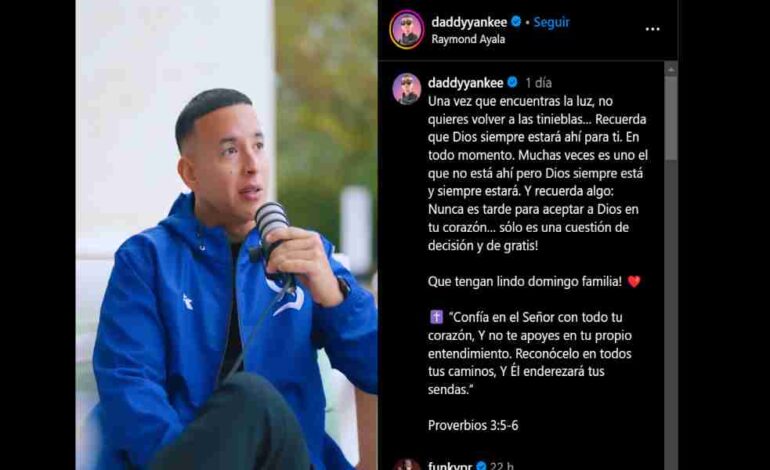 Daddy Yankee: “Cuando encuentras luz, no quieres las tinieblas”