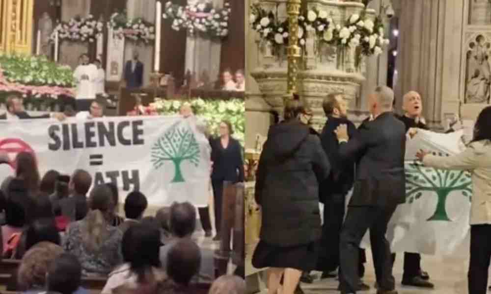 Invaden iglesia durante misa de Pascua gritando “Palestina libre”