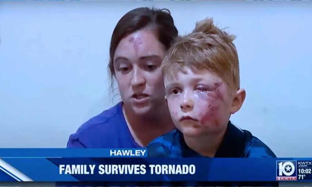 Milagro: niño texano sobrevive al embate de un tornado