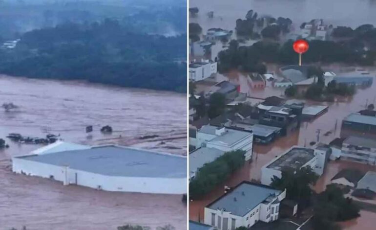 Sede de las Asambleas de Dios bajo el agua en tragedia en Brasil