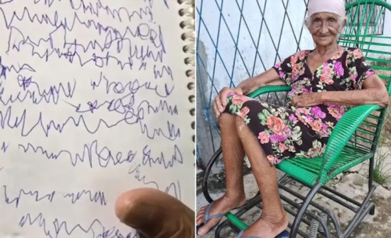 Anciana inspira escribiendo oraciones en cuaderno: “Dios entiende”